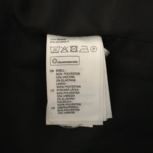 H&M Women's Grey Sz 10 Double-Breasted Lined Collared Long Sleeve Pocket Coat - Picture 14 of 15